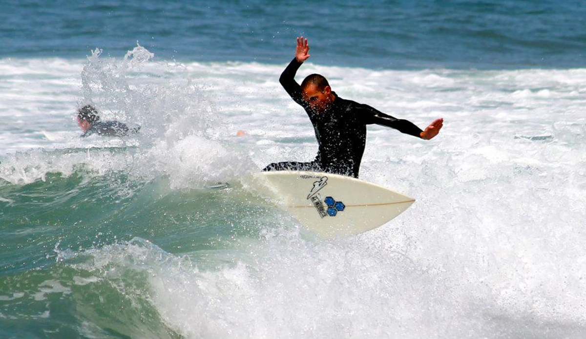Shooting off of a jetty in Oceanside, California. Photo: <a href=\"https://www.studiopierce.com/about/\">Josh Pierce</a>