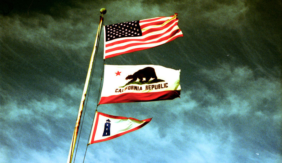 Flags over the lighthouse: A transplant from Michigan, Tatar shows some California love. Photo: <a href=\"https://www.ryantatar.com\" target=\"_blank\">Ryan Tatar.</a>