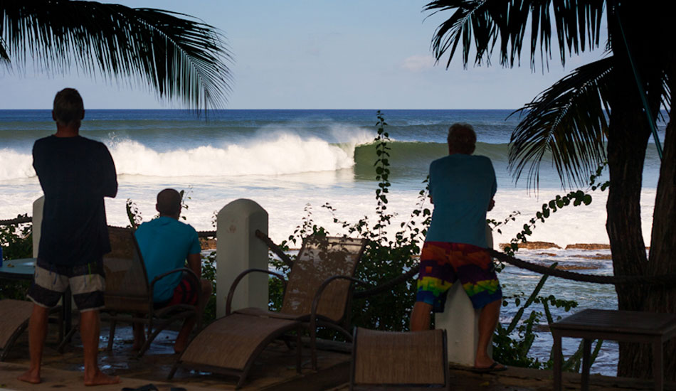 Surf guide Tom, far left, \"this going to work for you guys?\" 