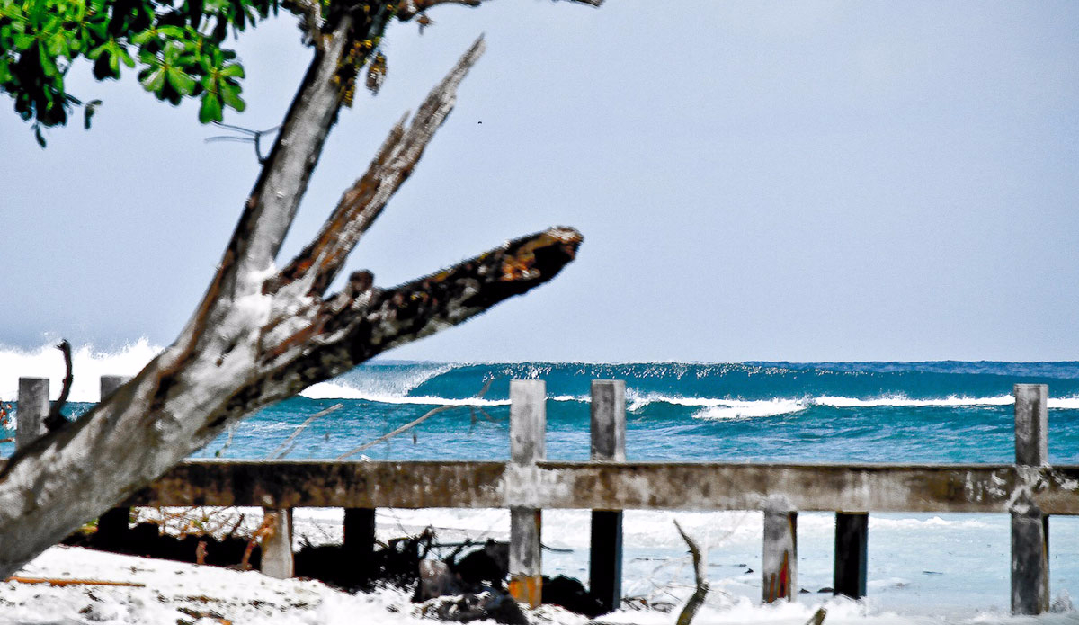 Finding a wave like this might involve a little bit of roughing it in other parts of the world. 