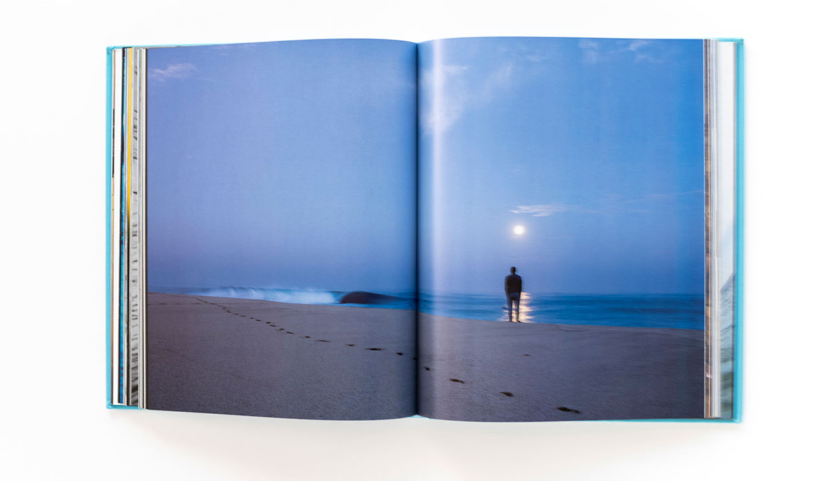 Slater is fascinated by the moon and Pipeline. This was taken in the pre-dawn light. Photo: Todd Glaser//Rizzoli
