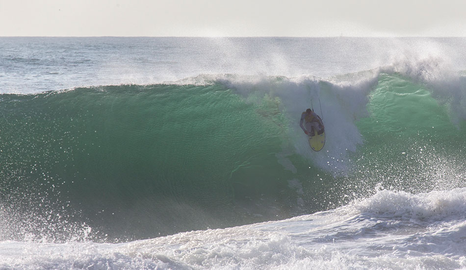 Where we live, large beach breaks, point breaks and slab reefs are the norm. Kneeboarding is right at home. Photo: <a href=\"https://www.16images.com.au\">Steen Barnes</a>