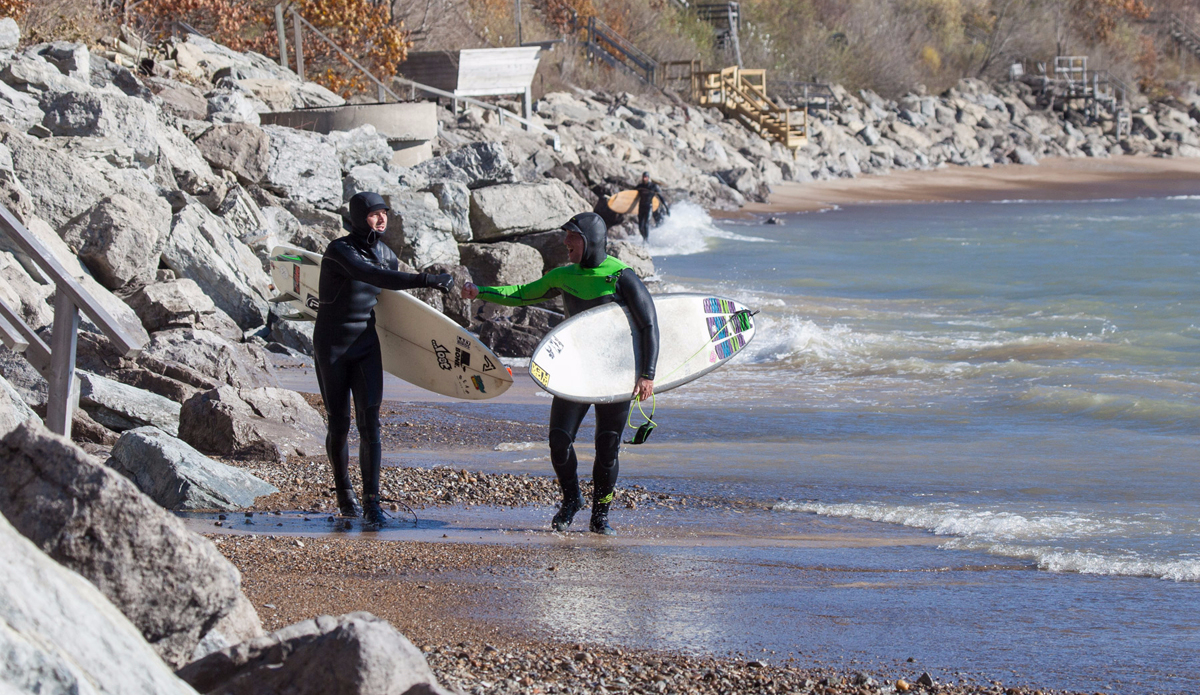 Friendship in and out of the water. Photo: Lucas Murnaghan