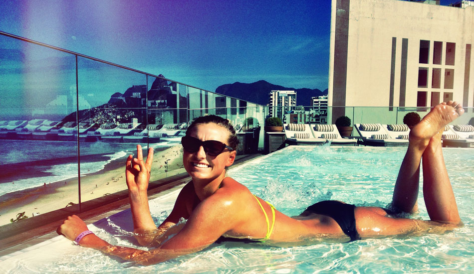 Brazil!  One of my favorite places on the tour hands down. My parents stayed in this super cool hotel that had a pool on top, so we got to go up there for a bit. It was awesome. Photo: <a href=\"https://www.liebervision.com/\" target=_blank>Aaron Lieber</a>