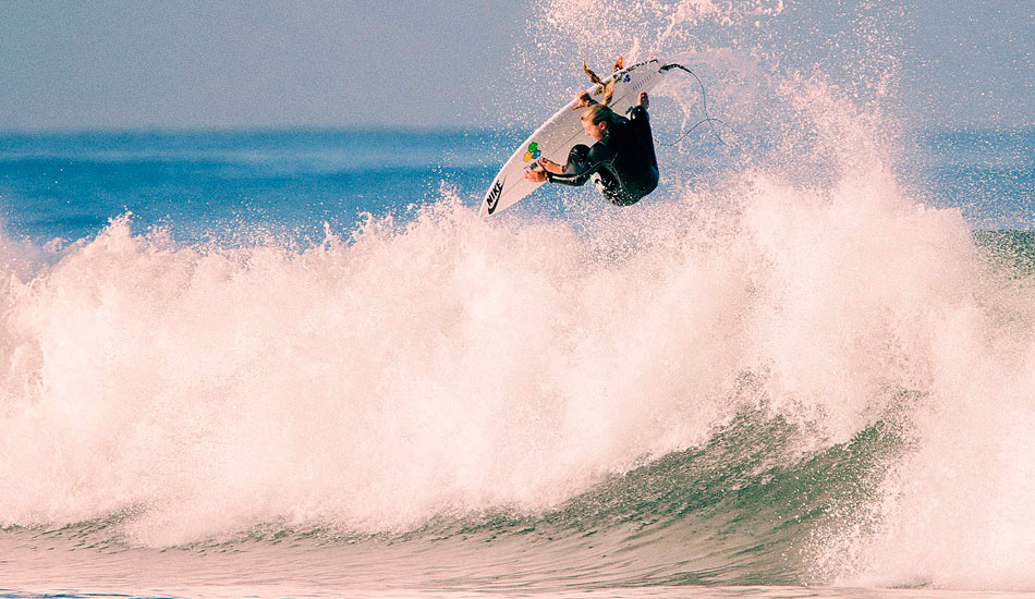 This photo was taken at home. It\'s one of my favorite little beach breaks and I was stoked to get a few this day. Photo: Willy Kessel