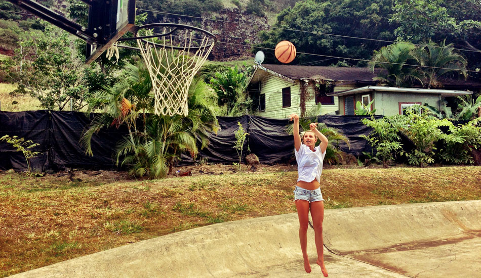 I have always been really into all sports and when I was young, I played basketball all the time. This photo was taken when I was in Hawaii this year. I still love to shoot some hoops from time to time. Photo: <a href=\"https://www.liebervision.com/\" target=_blank>Aaron Lieber</a>