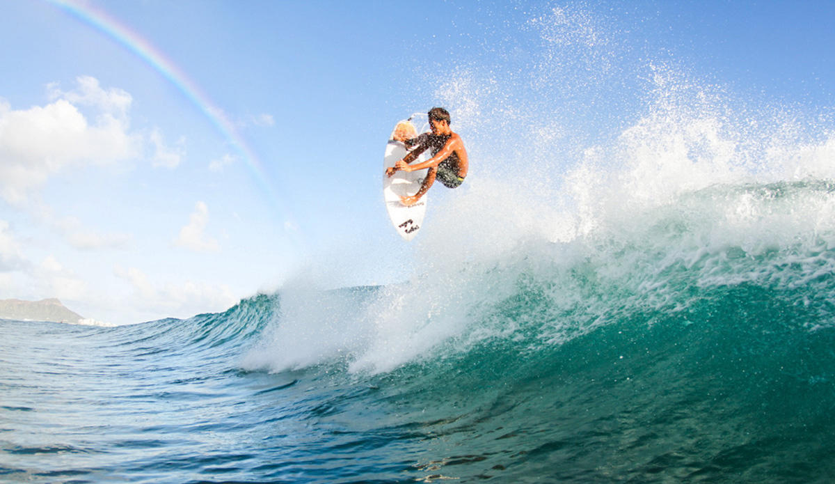 This was a shot of Seth Moniz I always envisioned in my mind. The rainbow and diamond head is the cherry on top. Photo: <a href=\"https://instagram.com/landonhayashi\">@LandonHayashi</a>