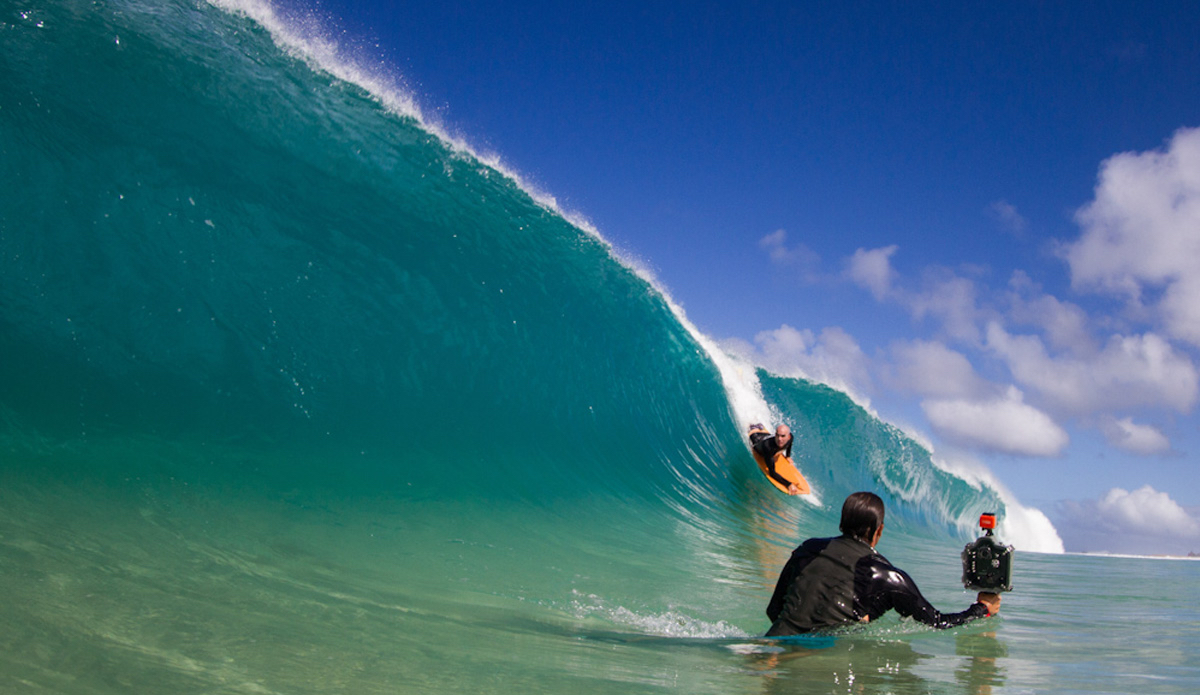 This photo explains it all. Clark Little shooting Jacob VanderVelde. One of the best feeling is right before the wave was going to throw over and you know it\'s gonna be perfect. Photo: <a href=\"https://instagram.com/landonhayashi\">@LandonHayashi</a>