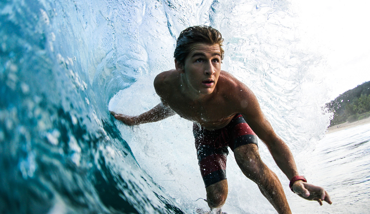 Kalani David right at home on the North Shore. Photo: <a href=\"https://instagram.com/landonhayashi\">@LandonHayashi</a>