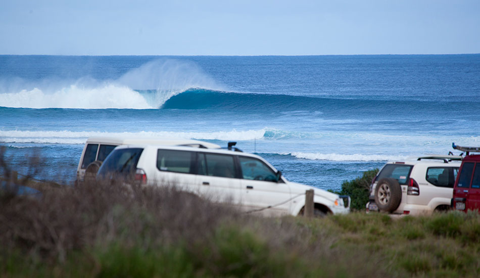 Just up the reef from Tombstones is this grinder. North West Australia. Photo: <a href=\"https://www.reposarphoto.com\">Jason Reposar</a>