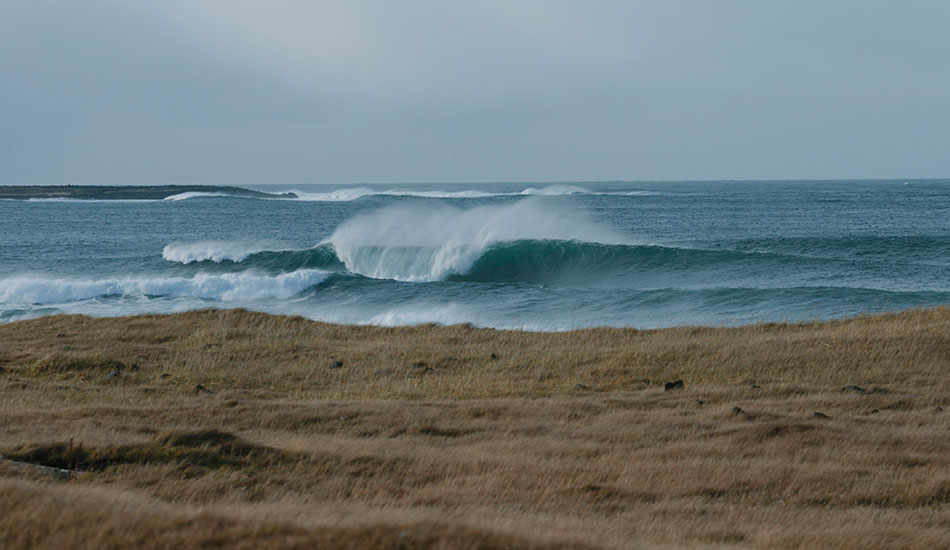 There are tons of surfable waves in Iceland. This is a sight you will see countless times on a morning surf check. We passed up on this wave but still scored epic waves that day. P.S. It’s much bigger than it looks. Photo: <a href=\"https://www.reposarphoto.com\">Jason Reposar</a>