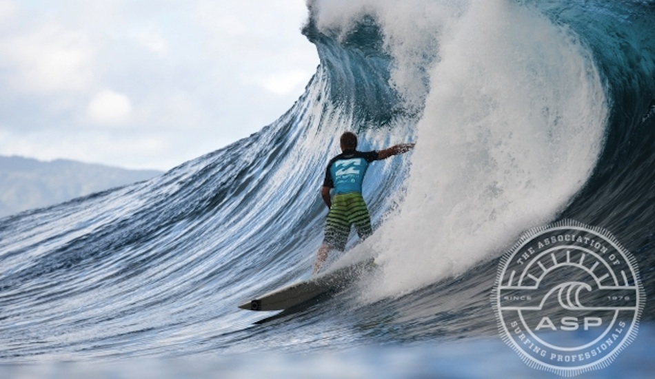 Billabong Pipe Masters, 2012: The surfing gods smiled on Sebastian Zietz last year when he stood tall at Backdoor. His run at Pipe ended the world title hopes of John John Florence. Photo: <a href=\"https://aspworldtour.com/\" target=_blank>ASP</a>.     