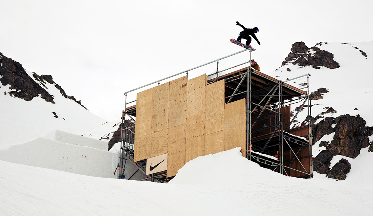 The young Jamie Nichols getting creative with the scaffolding feature during the Nike Chosen Sessions in Austria. Photo: <a href=\"https://lauraaustin.4ormat.com/\">Laura Austin</a>