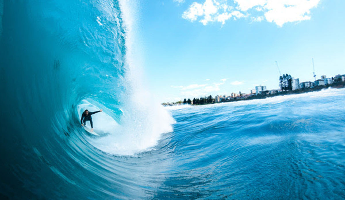 \"Navigating a crowded line up and picking the right wave is always tricky.\" Photo: Luca Salisbury