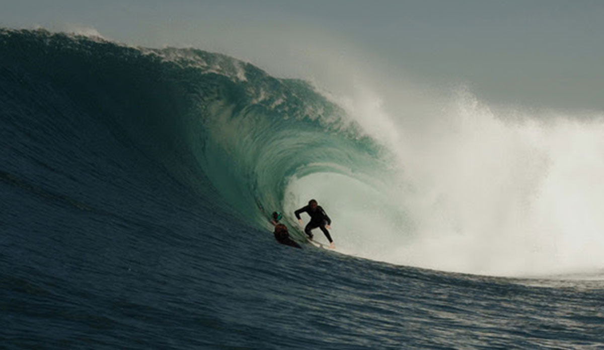 \"I have always wanted to surf this wave. It was nice to score it on my last surf before heading to Dyl’s factory to pick up new boards and start the long drive home.\" Photo: Ben Bagley 