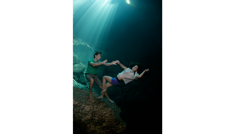 Camila and Cristian simulating an adventurous woman’s need to be free and make leaps and bounds of her own. Photo: <a href=\"https://liabarrettphotography.com/\" target=_blank>Lia Barrett</a>