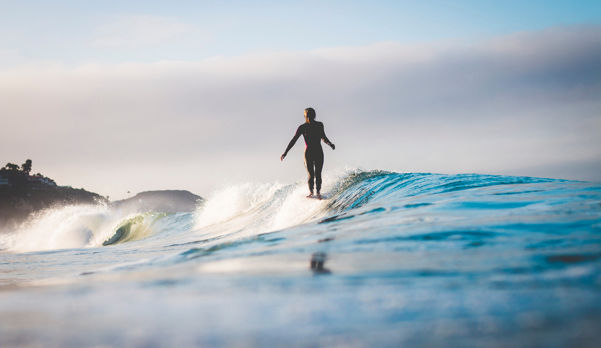 This was my first time shooting with Kelia Moniz (@keliamoniz). Her style and personality is about as good as they come. I asked if she was interested in linking up sometime to shoot and she asked me if I would be up for a dawn patrol session in Malibu in the morning.  Extremely stoked, I got up to First Point too early and took a nap and woke up to a completely flat sea. We ended up going to a spot up the road, and although conditions were not optimal - especially for longboarding - we decided to go out anyways. We ended up with a few epic lighting conditions and scored some fun shots. This is one of them. Photo: <a href=\"https://instagram.com/corygehr\">@CoryGehr</a>