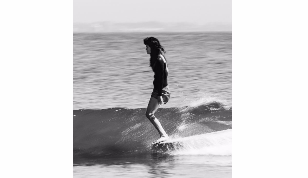 Danica Elbertse is a smooth operator. Her unique style on a longboard is delicate and elegant. Always been inspired by Danica\'s surfing. Photo: Dane Peterson