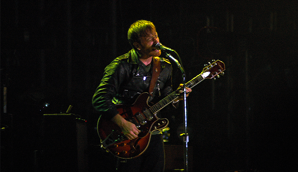 Dan Auerbach, one half of The Black Keys, shredded through bluesy guitar riffs during his band’s headlining set on Saturday.