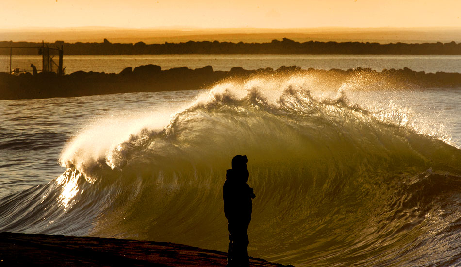It\'s all about your angle to get the light bouncing of your subjects. Here, a surfer checking the waves gives this image a deceiving perspective. Photo: <a href=\"https://www.https://sardelis.com/\" target=\"_blank\">Chris Sardelis</a>