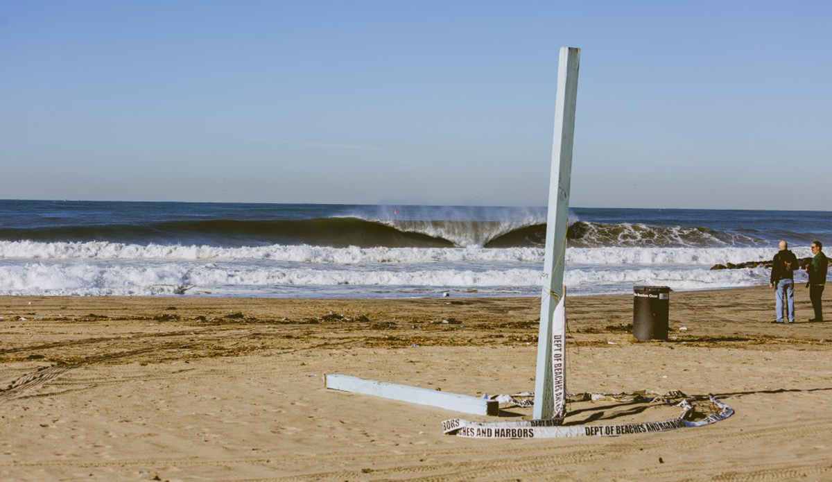 Volleyball net couldn\'t hang. Photo: Cory Gehr