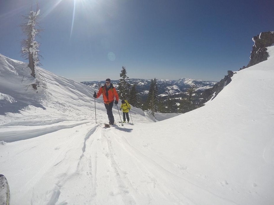 No shortage of lines in the Sierra this spring. Up or down.