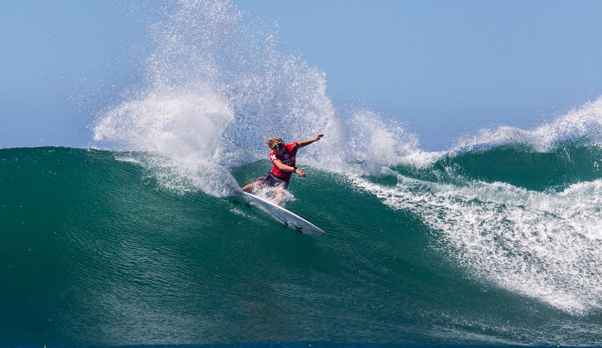 Undoubtedly the in-form surfer of the event (he beat Kelly Slater twice), John John fell to eventual winner Jordy Smith in a scorcher of a final. Photo: <a href=\"https://www.aspworldtour.com/\">ASP/Rowland</a>