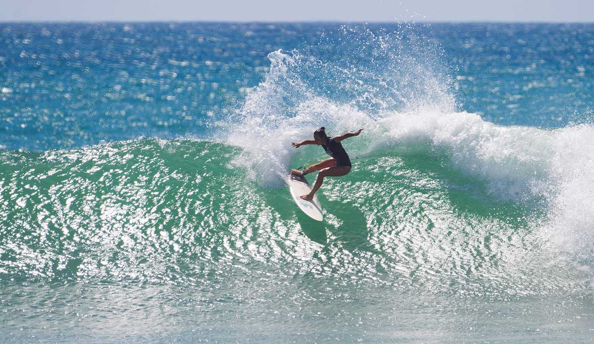 Dark horse Johanne Defay heads to Europe with an equal third under her belt. Photo: <a href=\"https://www.aspworldtour.com/\">ASP/Kirstin</a>