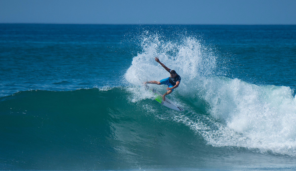 Joel Parkinson of Coolangatta, Cold Coast, Australia (pictured) winning his Round 1 heat at the Hurley Pro Trestles on Friday September 11, 2015. Parkinson posted a near perfect 9.70. Photo: <a href=\"https://www.worldsurfleague.com/\">WSL/<a href=\"https://instagram.com/kirstinscholtz/\"</a>/Kirstin Scholtz</a>