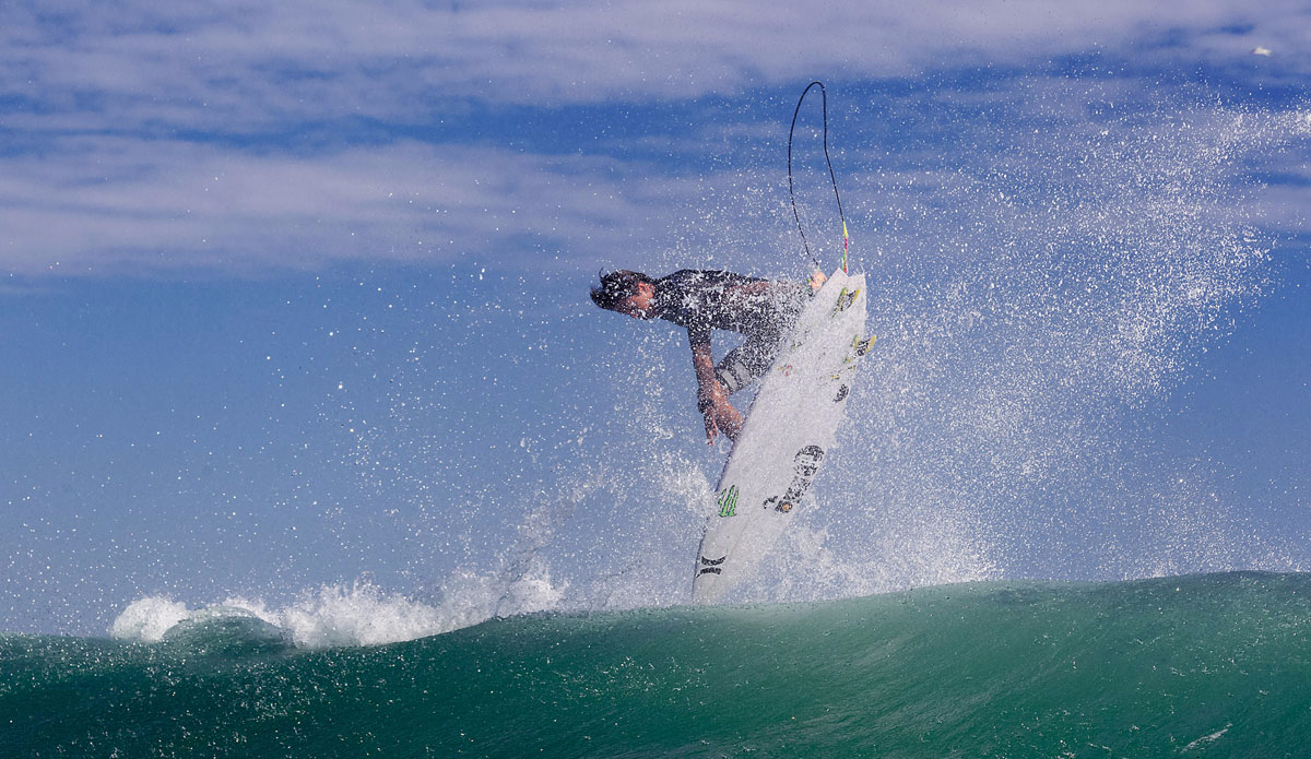 Miguel Pupo of Brazil (pictured) winning his Round 3 heat at the Hurley Pro on Thursday September 11, 2015. Miguel posted a score of 7.17 (out of a possible10) to advance to the next round. Photo: <a href=\"https://www.worldsurfleague.com/\">WSL/<a href=\"https://instagram.com/nomadshotelsc/\"</a>/Rowland</a>