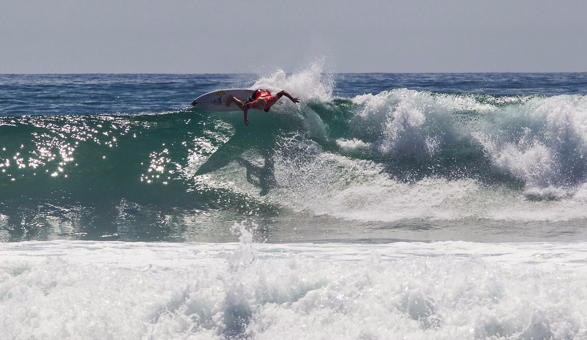 Nat Young of the United States of America (pictured) winning his Round 3 heat at the Hurley Pro on Thursday September 11, 2015. Nat posted a near perfect score of 9.43 (out of a possible10) to advance to the next round. Photo: <a href=\"https://www.worldsurfleague.com/\">WSL/<a href=\"https://instagram.com/nomadshotelsc/\"</a>/Rowland</a>