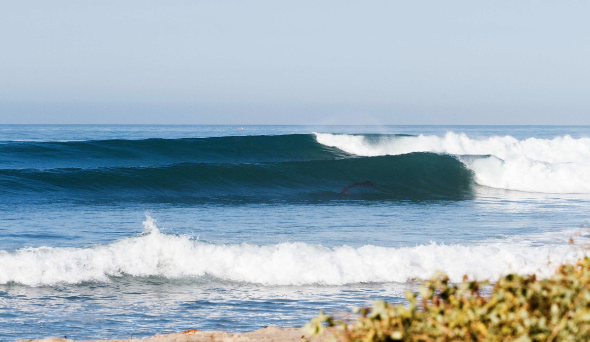 The swells peaked days before the Hurley Pro, but the first day of the waiting period still saw epic conditions and fun surf. Today, the waves continue to pump. Photo: <a href=\"https://www.rookemedia.com\">Tyler Rooke</a>