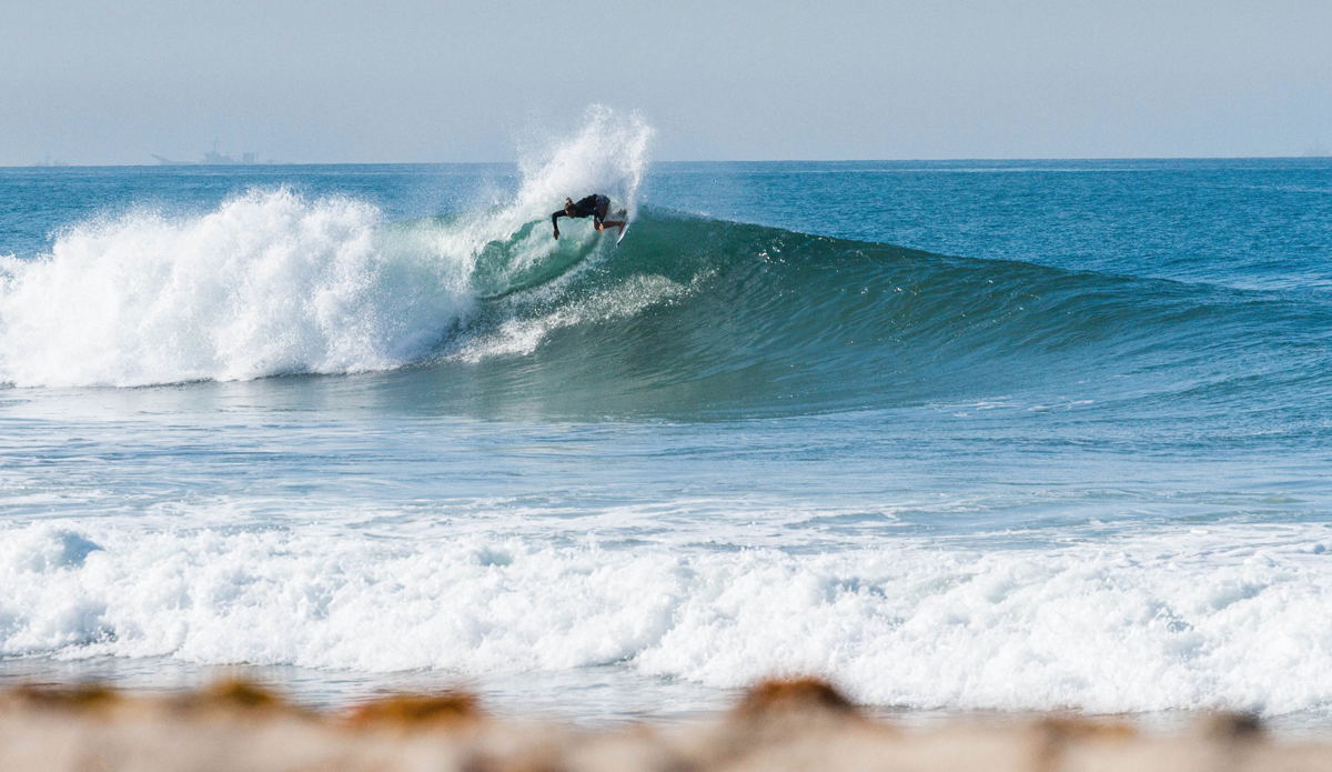 Coco Ho surfing as if she needs to enter the Men’s event. Photo: <a href=\"https://www.rookemedia.com\">Tyler Rooke</a>