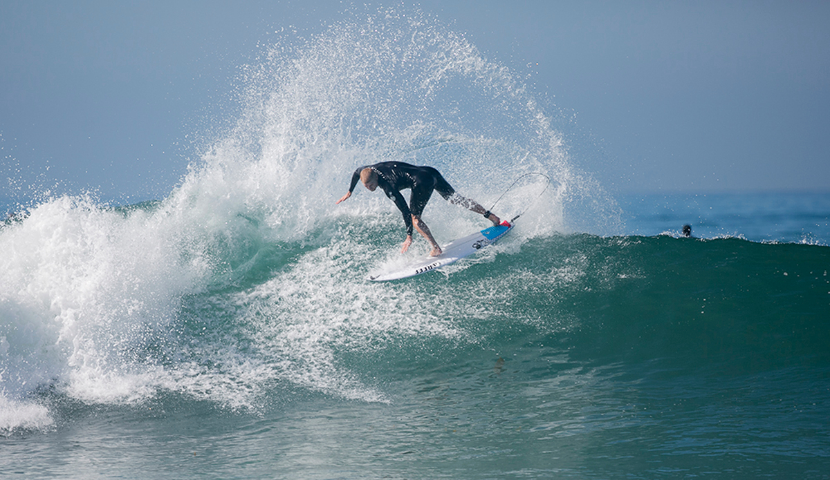 Fanning on his backhand.Photo: <a href=\"https://www.stevethrailkill.com\">Steve Thrailkill</a>