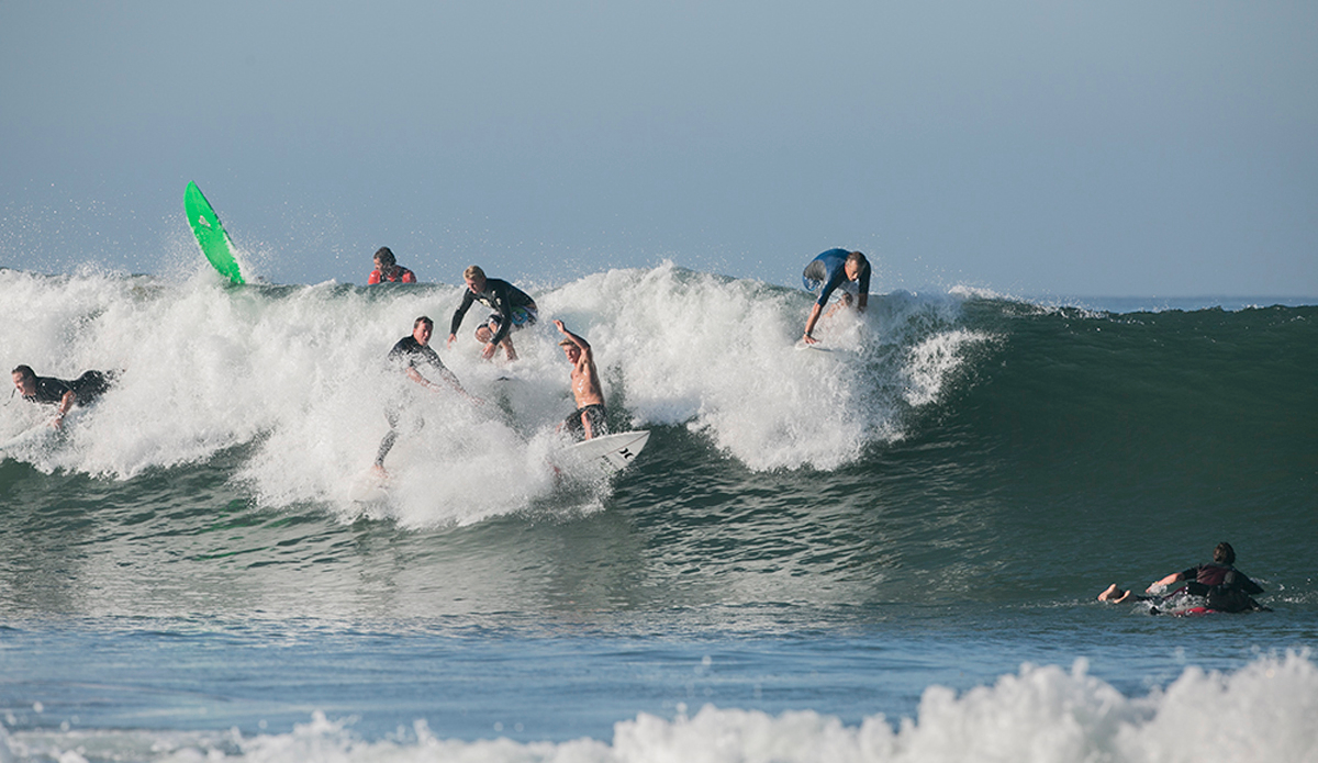 Party wave. Photo: <a href=\"https://www.stevethrailkill.com\">Steve Thrailkill</a>