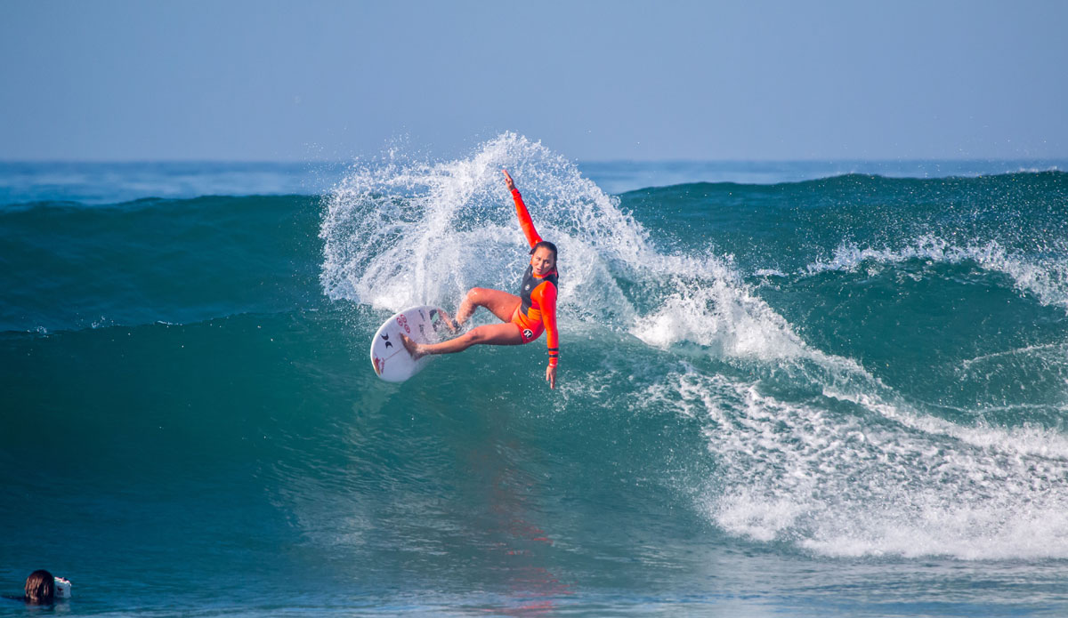 Carissa  Moore laying one over.  Photo: <a href=\"https://instagram.com/jeff_davis\">Instagram @jeff_davis</a>