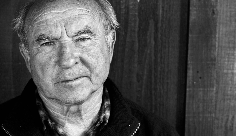 YVON CHOUINARD of Patagonia. 
A humble man and inspiration for outdoorsman and women, as well as environmentalists; taken at his beach home in Ventura, California in the summer of 2009, this portrait was for Outside Magazine. Photo: <a href=\"https://www.luciagriggi.com\" target=\"_blank\">Lucia Griggi</a>