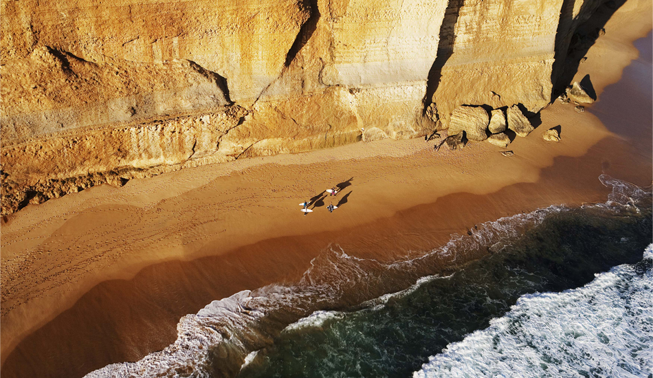 AERIAL VIEW of the 12 Apostles, along the Great Ocean Road, Australia, 2011. Photo: <a href=\"https://www.luciagriggi.com\" target=\"_blank\">Lucia Griggi</a>