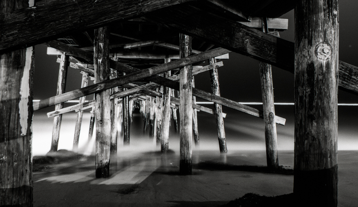 The Balboa Pier on the Newport Peninsula at night