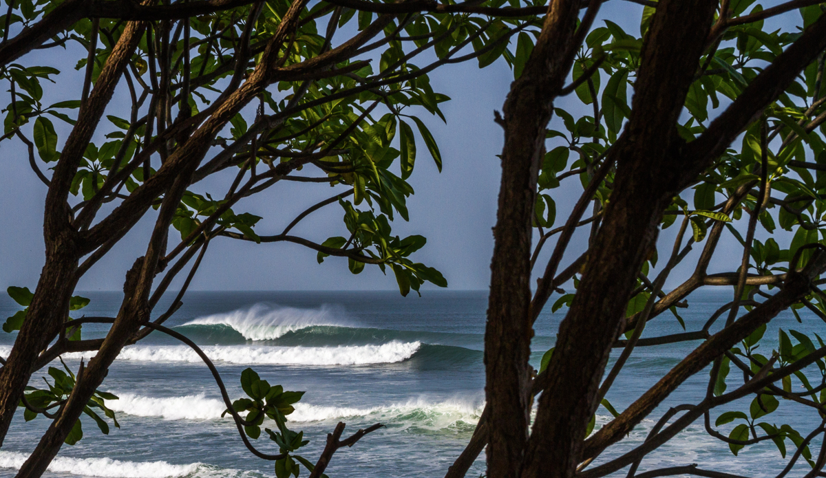 The outer reef at Popoyo looks a little more tame than from the channel. 