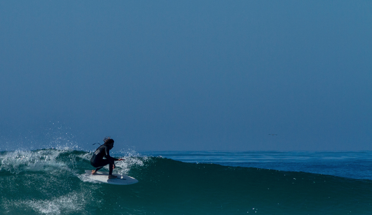 Trevor O. on a hand shaped fish in California.
