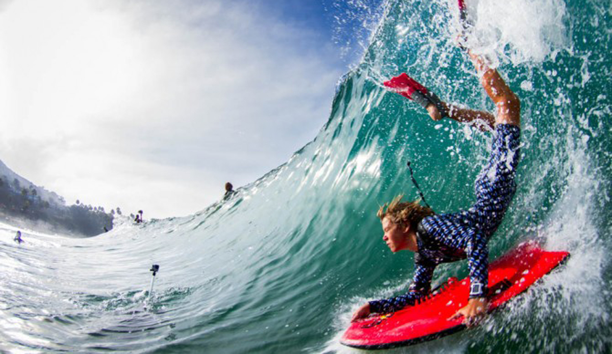 Tristan Ray getting twisted while looking for a way to pull off an air drop.