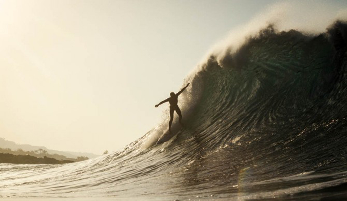 Tommy Cantrell taking the morning plunge.