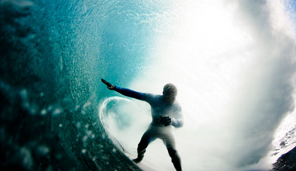 Slater at Shipsterns. I was fortunate enough to be in Tasmania when Slater first surfed Shippies. He started off a little slow, his first wave was a bogged bottom turn and the next couple he was too deep, but he changed his board and went on to dominate the place well into the afternoon. The wave is sucking in in preparation for the spit, so it\'s all instinct at this moment. Photo: <a href=\"https://www.lukeshadbolt.com/\">Luke Shadbolt</a>