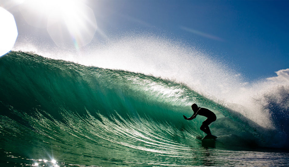 Greenmount in QLD with a lucky unknown getting a wave to himself off the hungry pack. It\'s pretty impressive watching 6ft tall men managing to pump down the line in a 3ft barrel. Photo: <a href=\"https://www.lukeshadbolt.com/\">Luke Shadbolt</a>