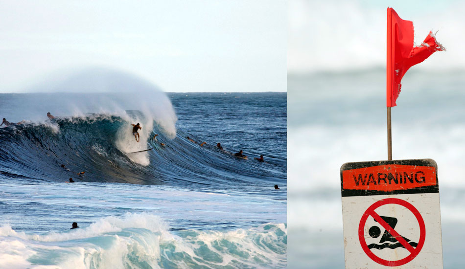 There is a reason for these posted no swimming sings on the North Shore. Photo: <a href=\"https://www.https://ryanmackphoto.blogspot.com/\" target=_blank>Ryan Mack</a>