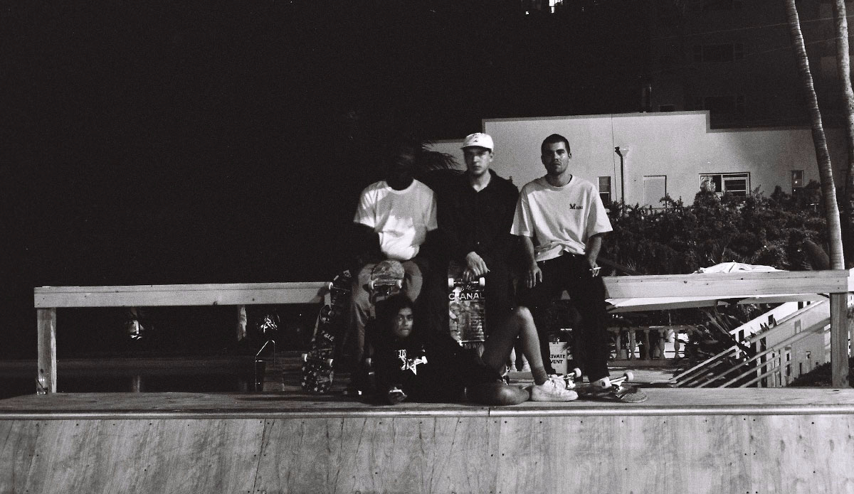 Full Moon Private mini ramp sessions with Sagan Lockhart and friends after G Love rocks the Surf Lodge Pop Up at the Deauville Beach Resort. Photo: Jared Aufrichtig/Leica 