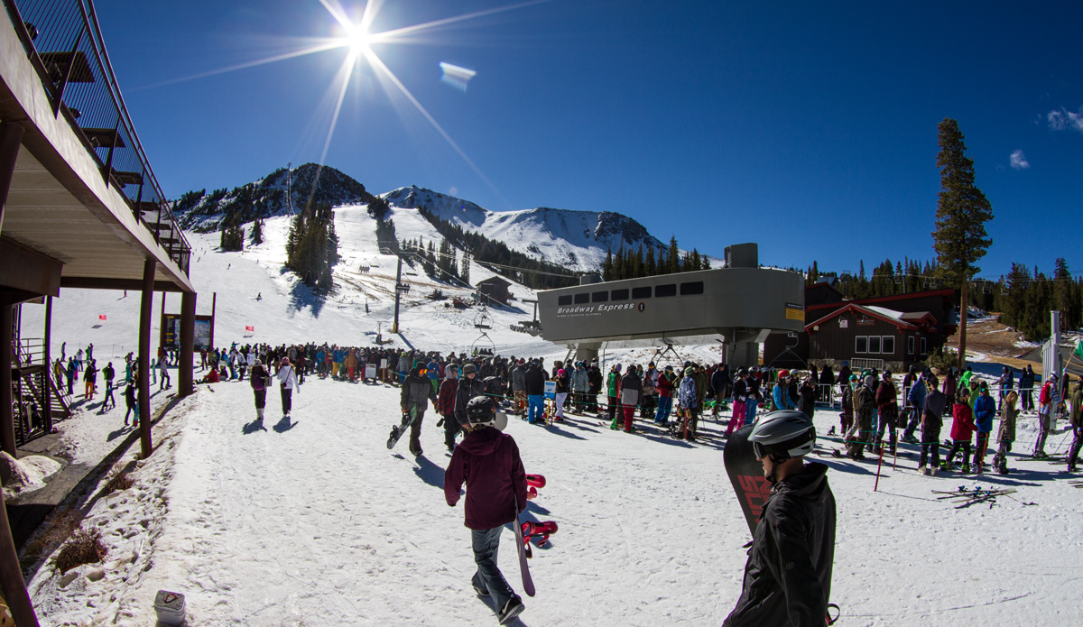 Broadway Express, Main Lodge, Mammoth Mountain. Photo: <a href=\"https://www.dannynieves.com/\">Danny Nieves</a>