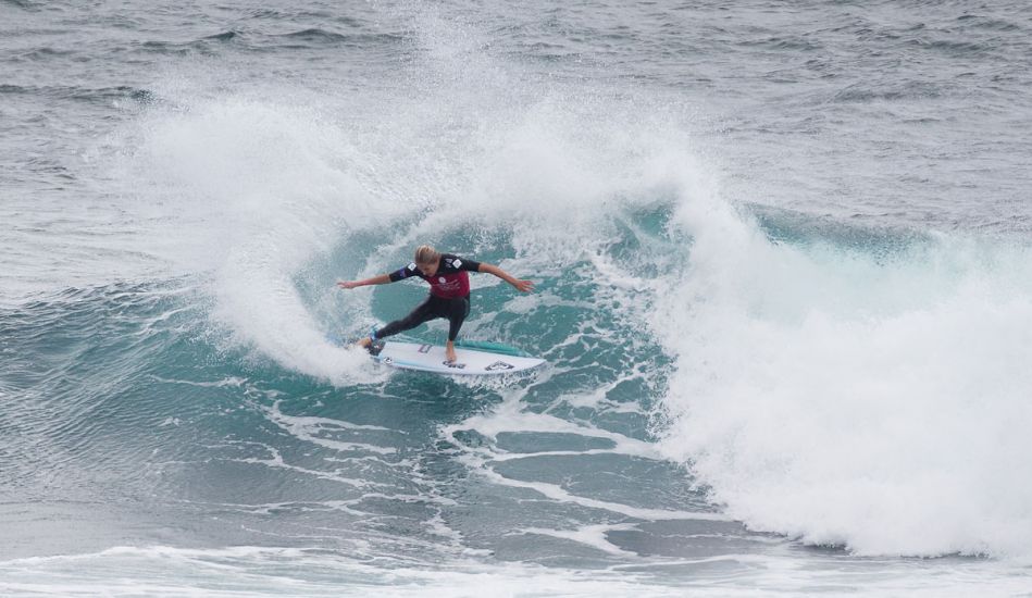 Everyone\'s sweetheart, Stephanie Gilmore. Photo: <a href=\"https://www.aspworldtour.com/\">ASP/Cestari</a>