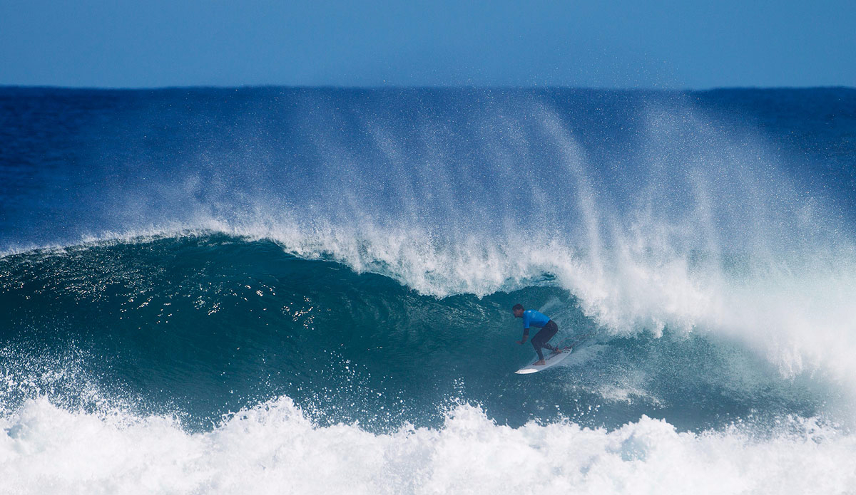 Jay Davies, the contest\'s dark horse. Photo: <a href=\"https://www.worldsurfleague.com/\">WSL</a>/Kirstin